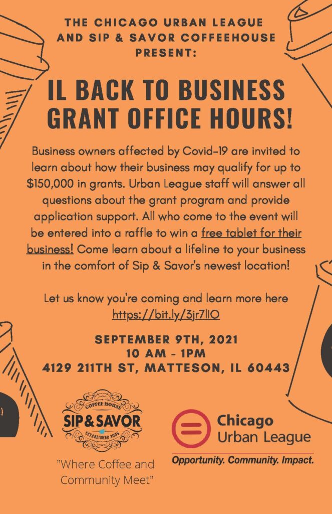 IL Back To Business Grant Office Hours Chicago Urban League