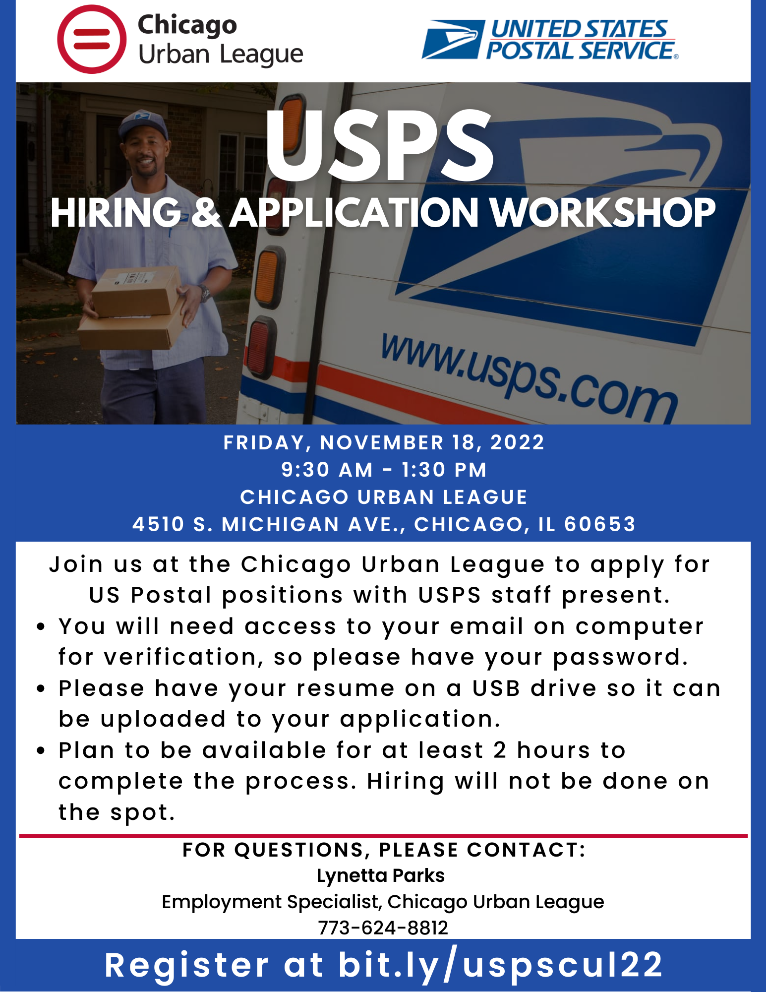 USPS Hiring & Application Chicago Urban League